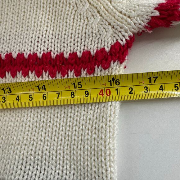 Vintage 1980s Striped Le Moda Sweater Ivory Size Medium Taiwan - Picture 6 of 7